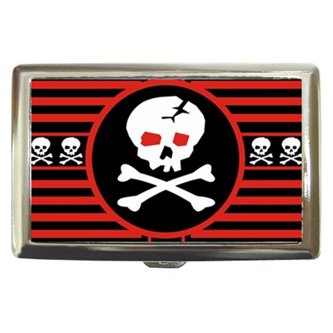 Skull Cross Cigarette Money Case from ArtsNow.com Front