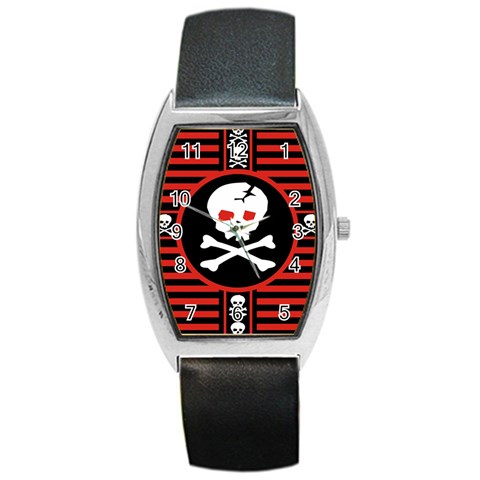 Skull Cross Barrel Style Metal Watch from ArtsNow.com Front