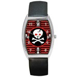 Skull Cross Barrel Style Metal Watch