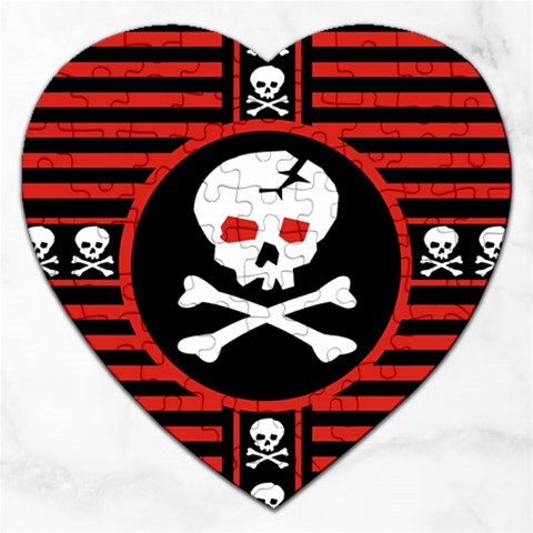 Skull Cross Jigsaw Puzzle (Heart) from ArtsNow.com Front