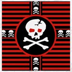 Skull Cross Canvas 12  x 12 