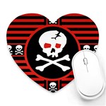 Skull Cross Mousepad (Heart)