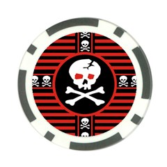 Skull Cross Poker Chip Card Guard from ArtsNow.com Back