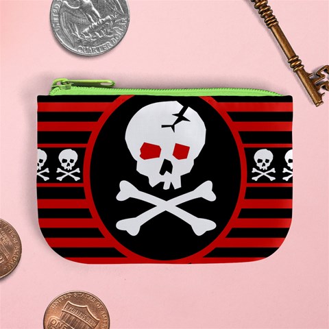 Skull Cross Mini Coin Purse from ArtsNow.com Front
