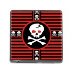 Skull Cross Memory Card Reader with Storage (Square)