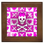 Skull Princess Framed Tile