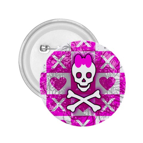 Skull Princess 2.25  Button from ArtsNow.com Front