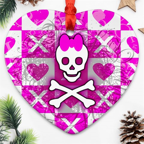Skull Princess Ornament (Heart) from ArtsNow.com Front