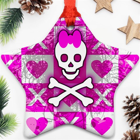 Skull Princess Ornament (Star) from ArtsNow.com Front