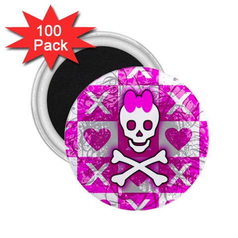 Skull Princess 2.25  Magnet (100 pack)  from ArtsNow.com Front