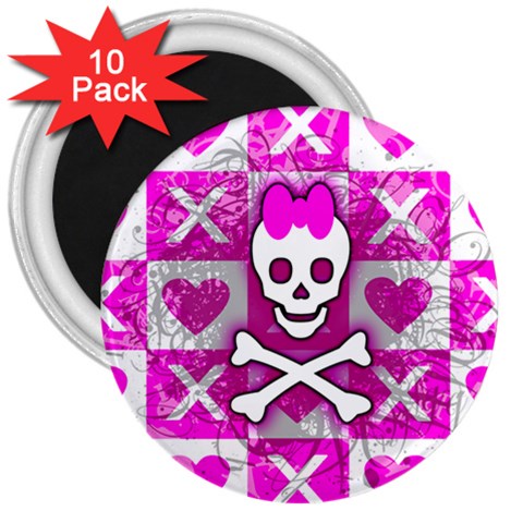 Skull Princess 3  Magnet (10 pack) from ArtsNow.com Front