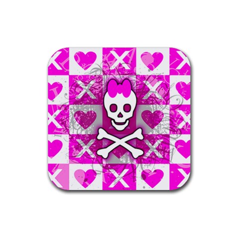 Skull Princess Rubber Coaster (Square) from ArtsNow.com Front