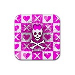 Skull Princess Rubber Coaster (Square)