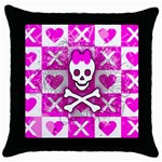 Skull Princess Throw Pillow Case (Black)