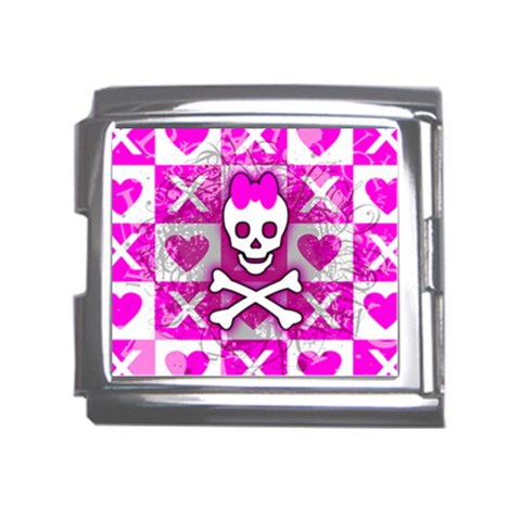 Skull Princess Mega Link Italian Charm (18mm) from ArtsNow.com Front