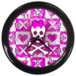 Skull Princess Wall Clock (Black)
