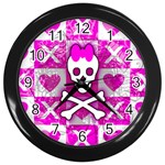 Skull Princess Wall Clock (Black)