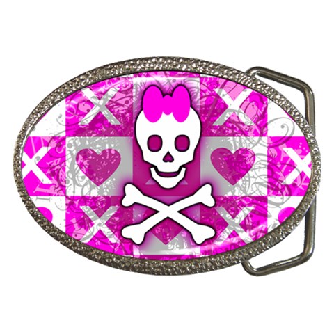 Skull Princess Belt Buckle from ArtsNow.com Front