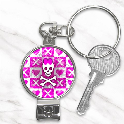 Skull Princess Nail Clippers Key Chain from ArtsNow.com Front