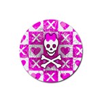 Skull Princess Rubber Coaster (Round)