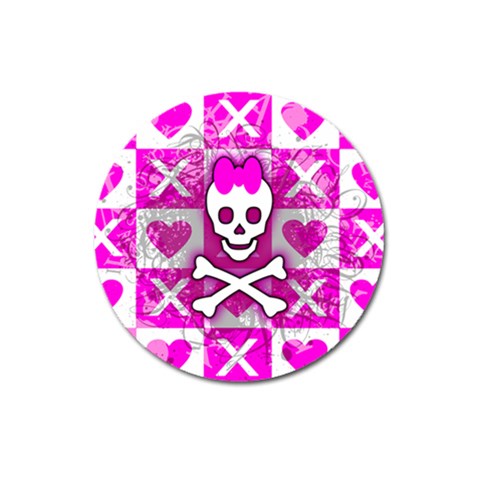 Skull Princess Magnet 3  (Round) from ArtsNow.com Front