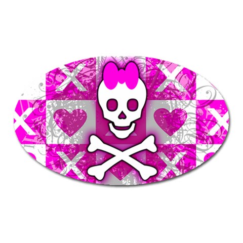 Skull Princess Magnet (Oval) from ArtsNow.com Front
