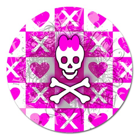 Skull Princess Magnet 5  (Round) from ArtsNow.com Front