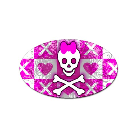 Skull Princess Sticker Oval (10 pack) from ArtsNow.com Front
