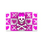 Skull Princess Sticker Rectangular (10 pack)