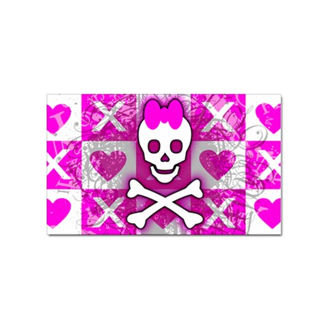 Skull Princess Sticker Rectangular (100 pack) from ArtsNow.com Front