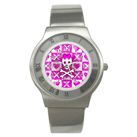 Skull Princess Stainless Steel Watch from ArtsNow.com Front