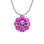 Skull Princess 1  Button Necklace