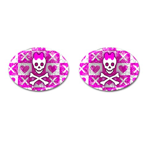 Skull Princess Cufflinks (Oval) from ArtsNow.com Front(Pair)