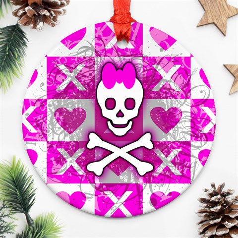 Skull Princess Round Ornament (Two Sides) from ArtsNow.com Front