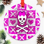 Skull Princess Round Ornament (Two Sides)