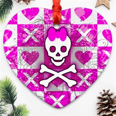 Skull Princess Heart Ornament (Two Sides) from ArtsNow.com Front