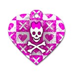 Skull Princess Dog Tag Heart (Two Sides)
