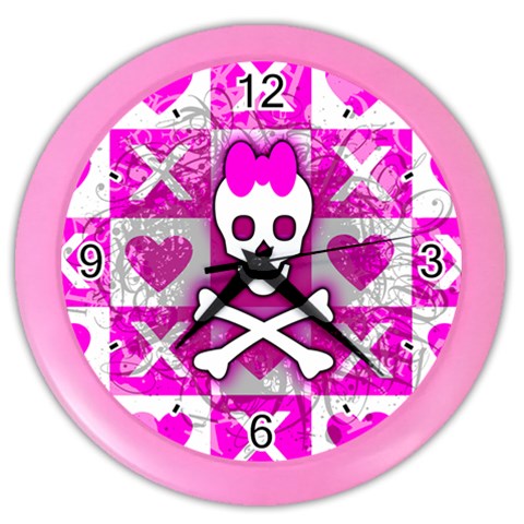 Skull Princess Color Wall Clock from ArtsNow.com Front
