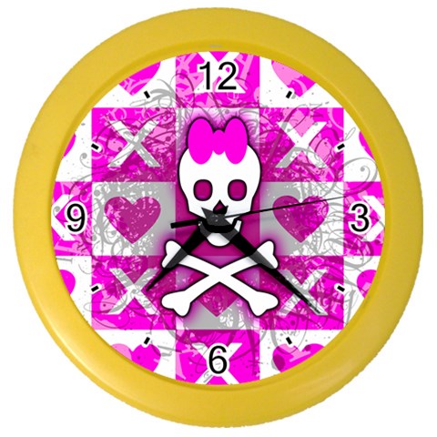 Skull Princess Color Wall Clock from ArtsNow.com Front
