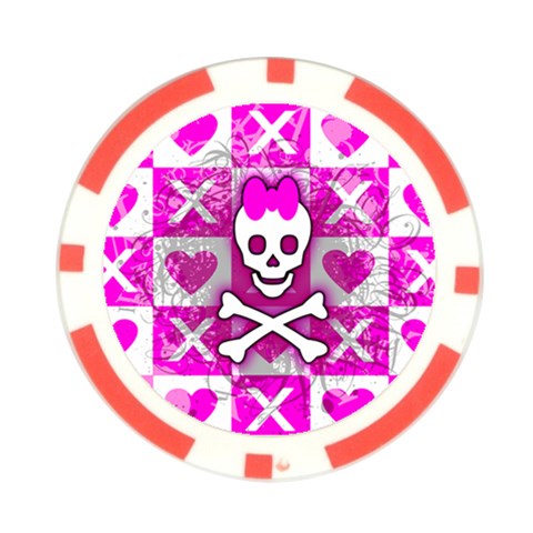 Skull Princess Poker Chip Card Guard from ArtsNow.com Front