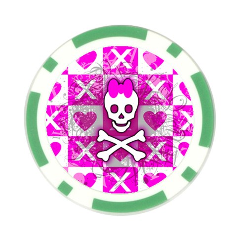 Skull Princess Poker Chip Card Guard from ArtsNow.com Front