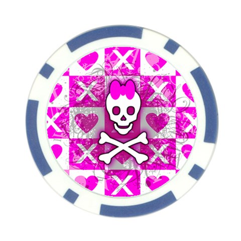 Skull Princess Poker Chip Card Guard from ArtsNow.com Front