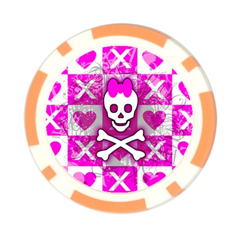 Skull Princess Poker Chip Card Guard (10 pack) from ArtsNow.com Front