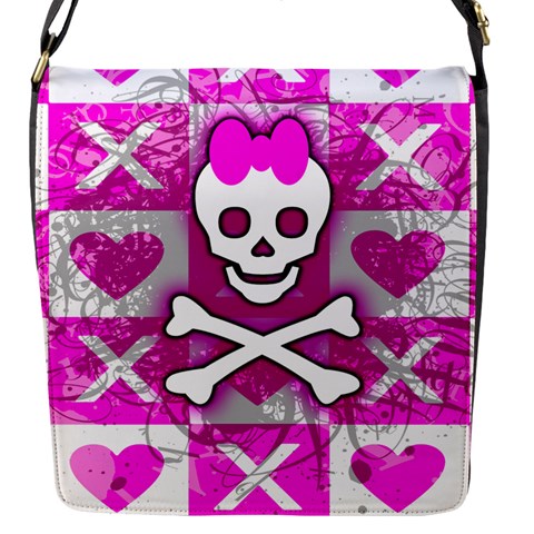 Skull Princess Flap closure messenger bag (Small) from ArtsNow.com Front