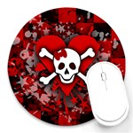 Skull Romance  Round Mousepad