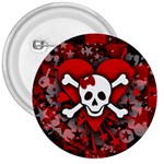 Skull Romance  3  Button