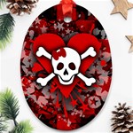 Skull Romance  Ornament (Oval)