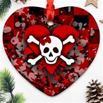 Skull Romance  Ornament (Heart)