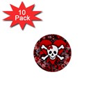 Skull Romance  1  Mini Button (10 pack) 