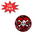 Skull Romance  1  Mini Button (100 pack) 